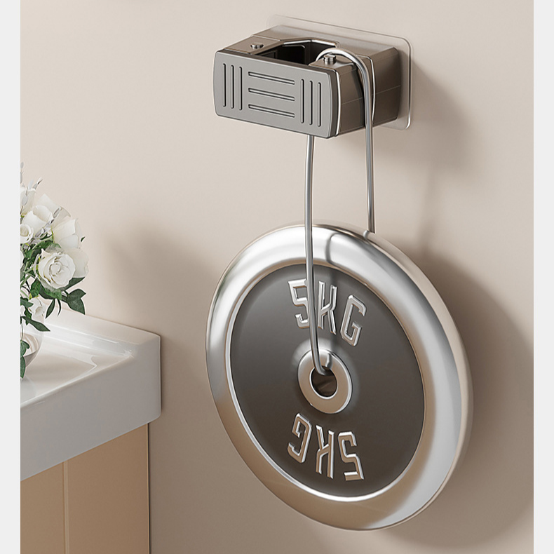 Soporte multifuncional para mopa sin necesidad de taladrar