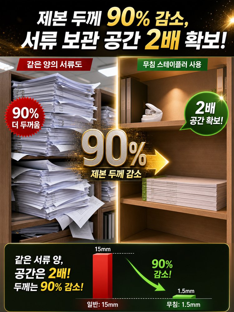  아이도 안심하고 쓰는 친환경 침 없는 스테이플러