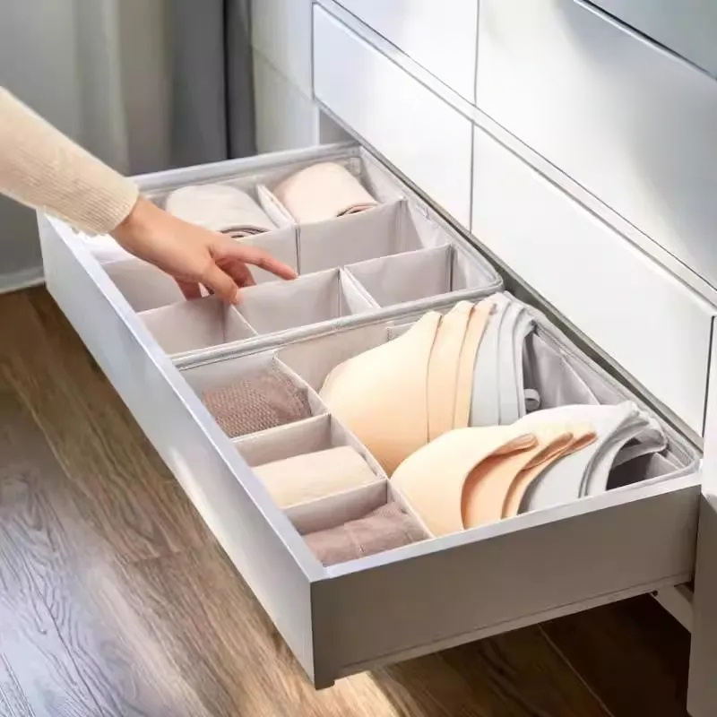 衣物分格抽屜收納盒可調節折疊收納盒