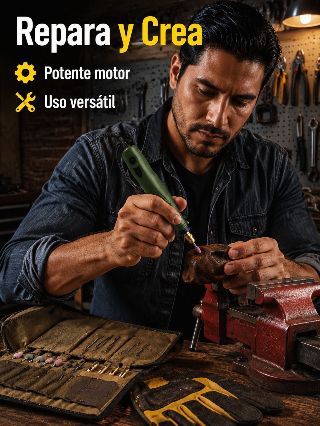 Mini taladro eléctrico portátil para grabado y pulido