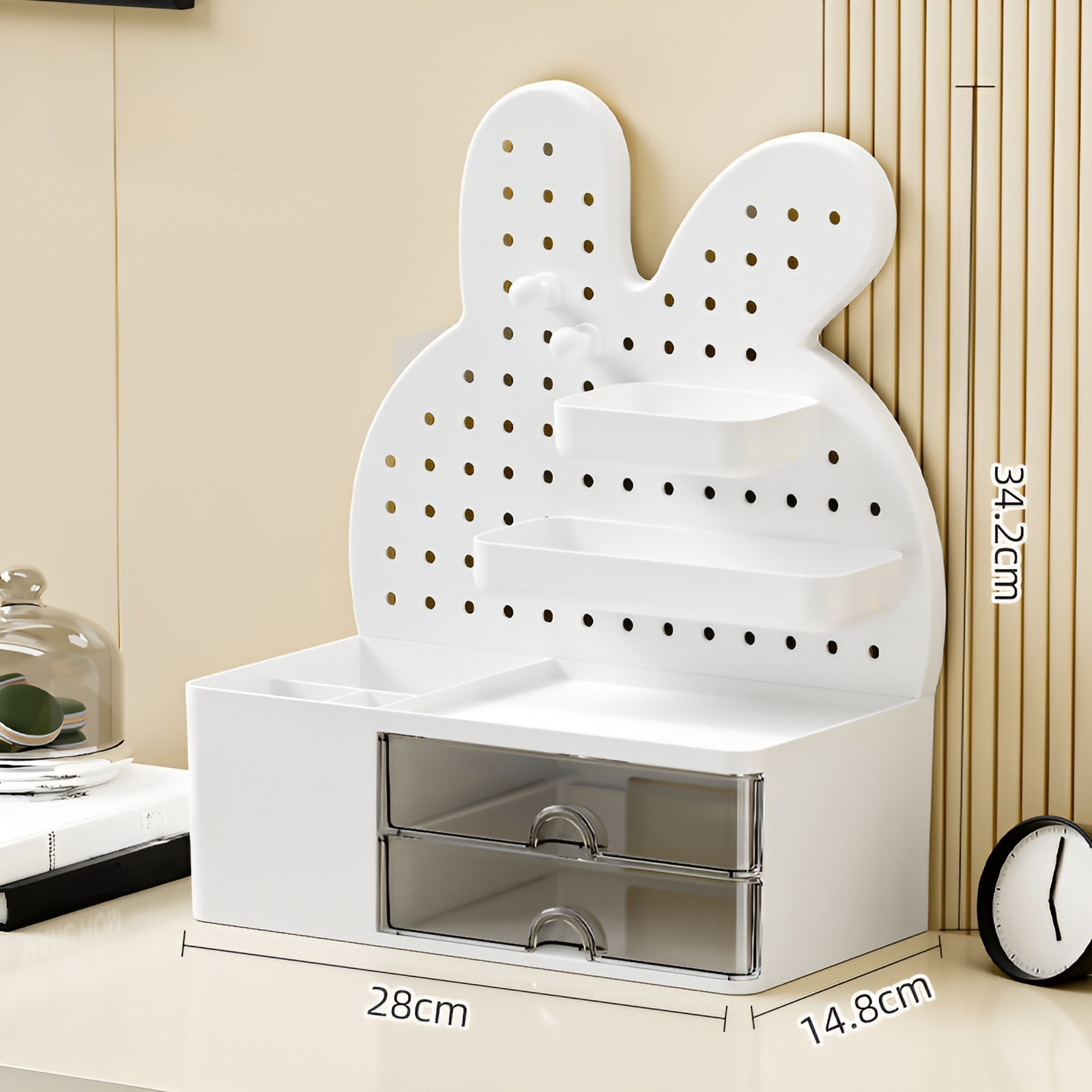 オフィス・学生寮用デスクペン立て&卓上文具収納引き出しボックス