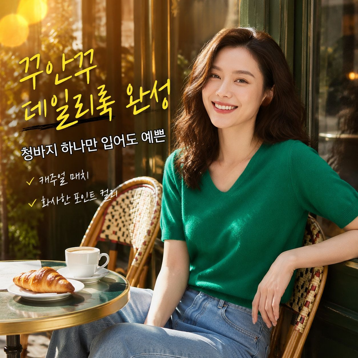 여성 루즈핏 브이넥 니트 스웨터, 스타일리시하고 다양하게 착용 가능