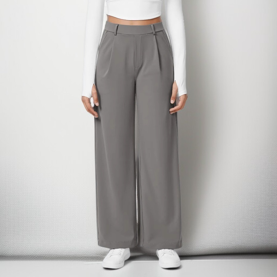 カジュアルポケットルーズスリムストレートパンツ