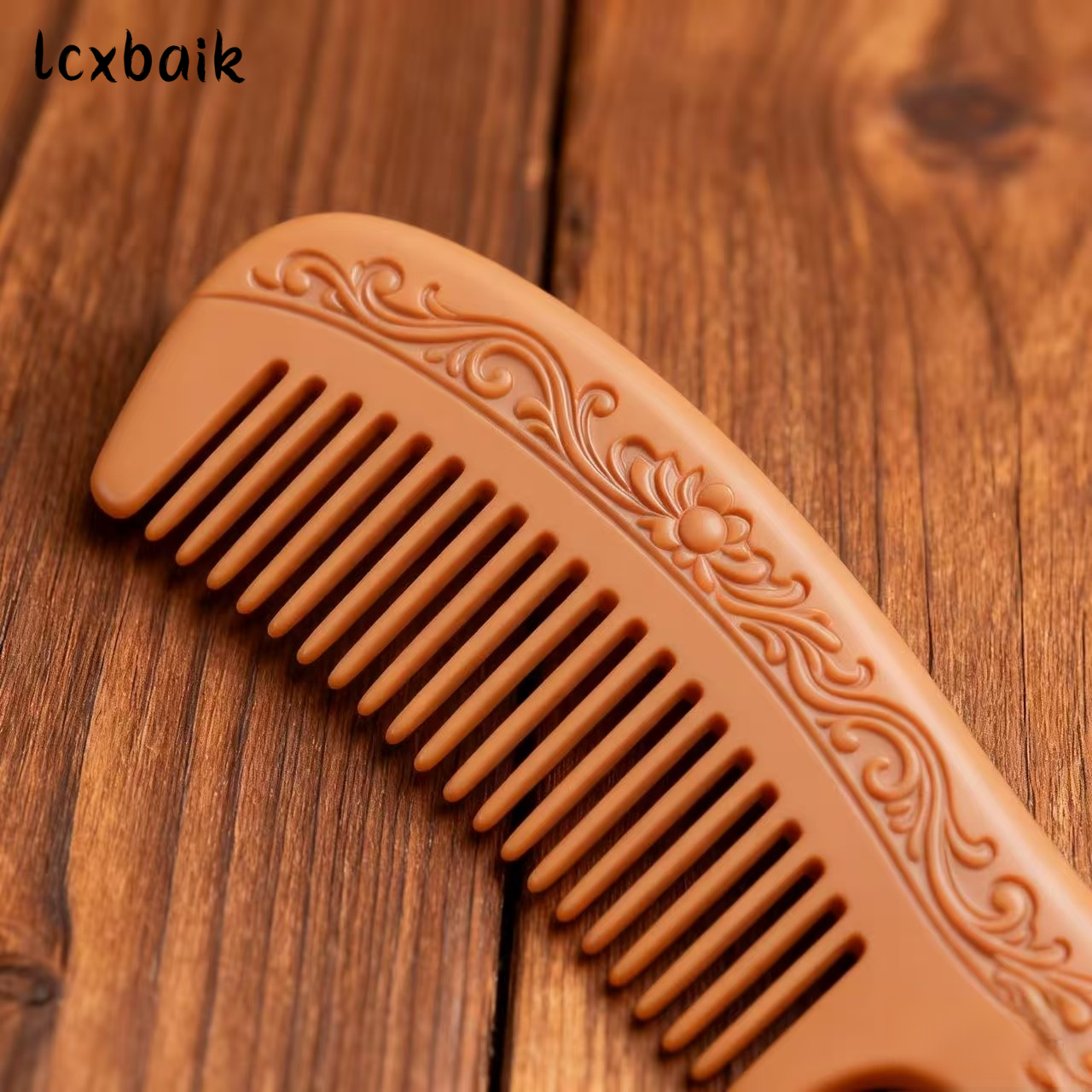 천연 원목 한 조각으로 만든 복숭아나무 빗 (2개)