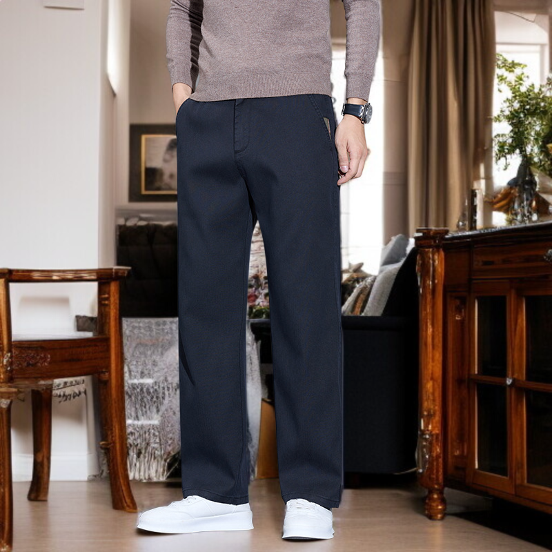 秋のライトラグジュアリー メンズ ワイドパンツ