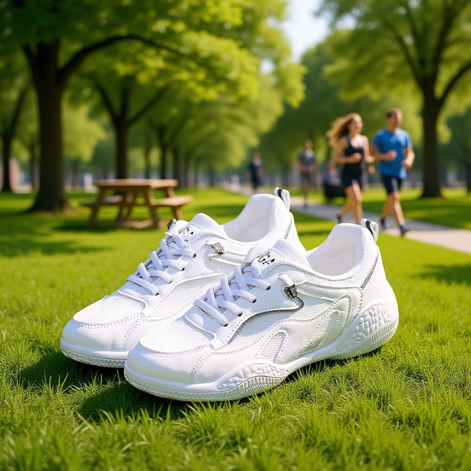 通気性抜群のレディースカジュアルメッシュランニングシューズ