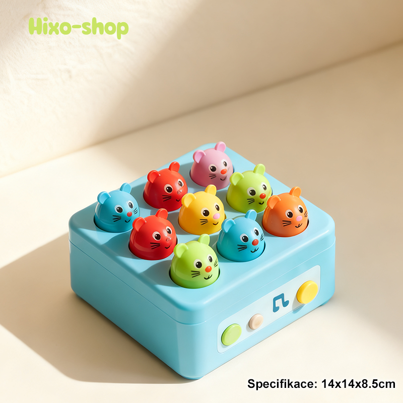 Barevná Whack-a-Mole hračka pro děti 1-3 let