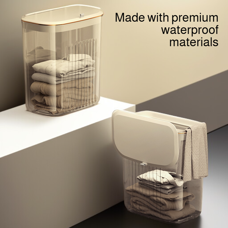 Waterproof wall mounted bathroom dirty clothes basket
