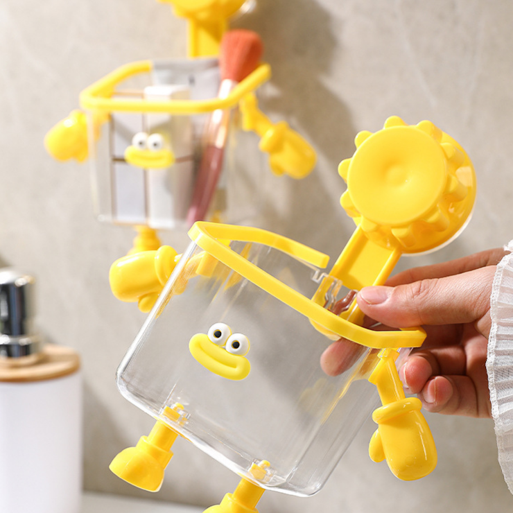 Caja de almacenamiento para baño con ventosa, sin necesidad de taladrar