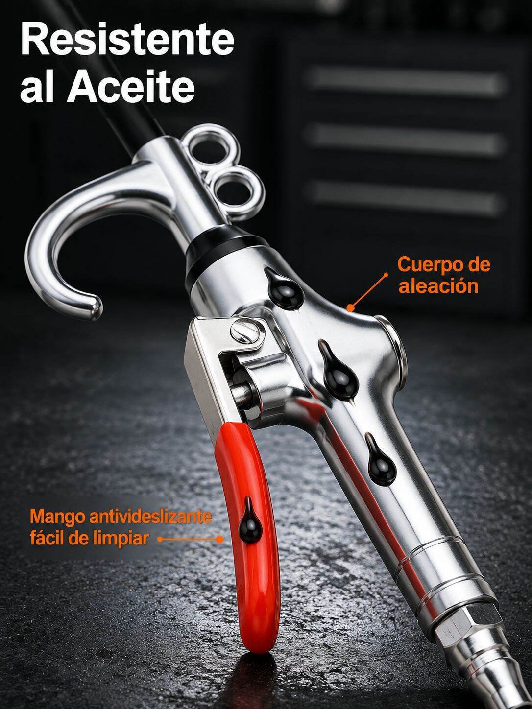 Limpieza de filtros con pistola de aire de alta presión