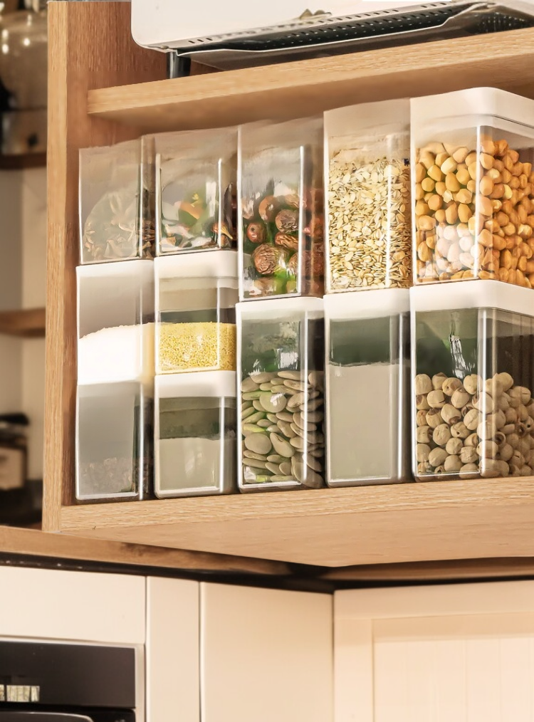 家庭用食品収納にぴったりの密封容器