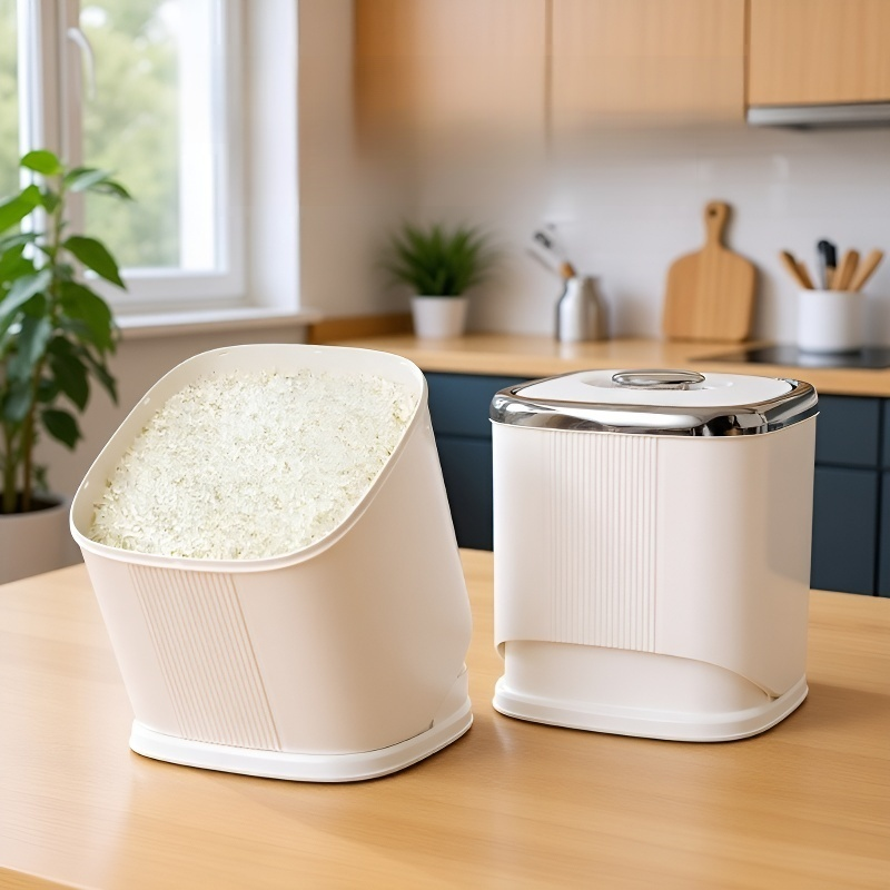 Pojemnik obrotowy do przechowywania ryżu, odporny na owady i wilgoć