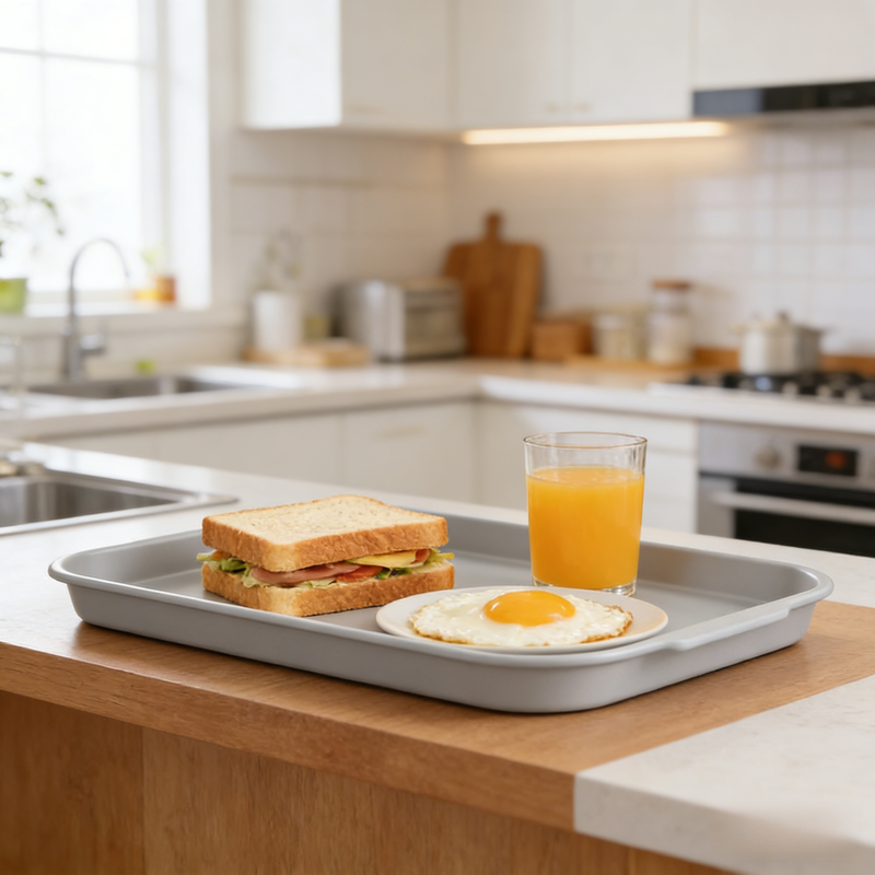 رف منظم دوار للتوابل والفواكه على الطاولة