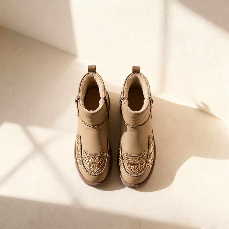 스타일리시한 남성 캐주얼 면화 신발 정면 사진