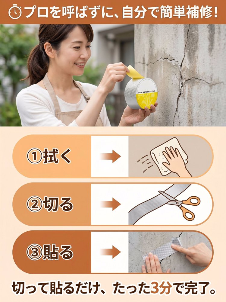 漏れ防止防水高温耐性テープ