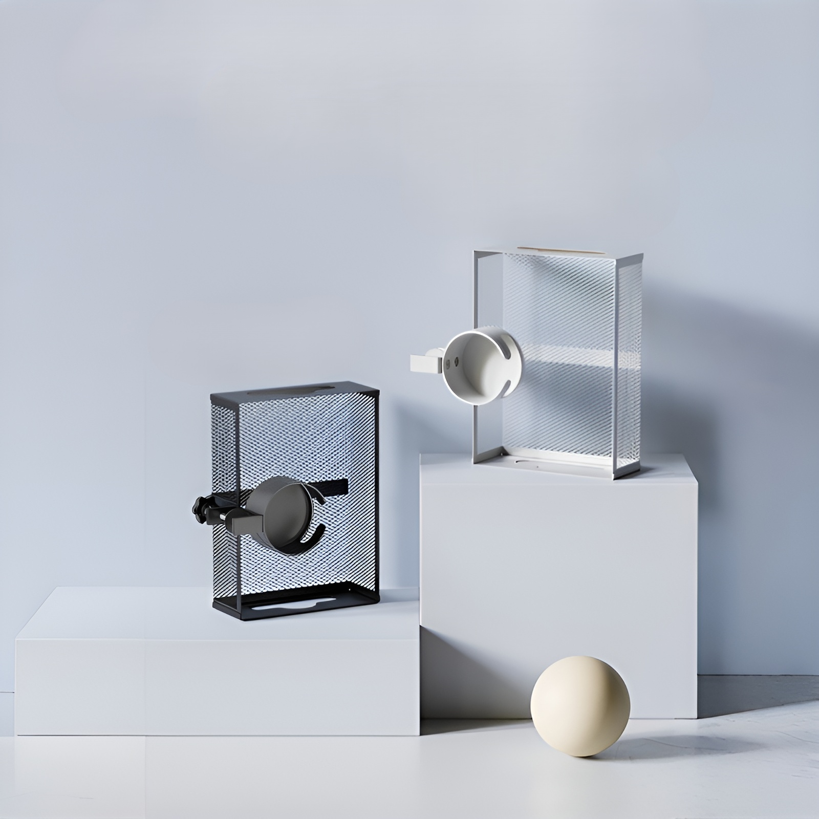  免打孔網籃式電線收納槽