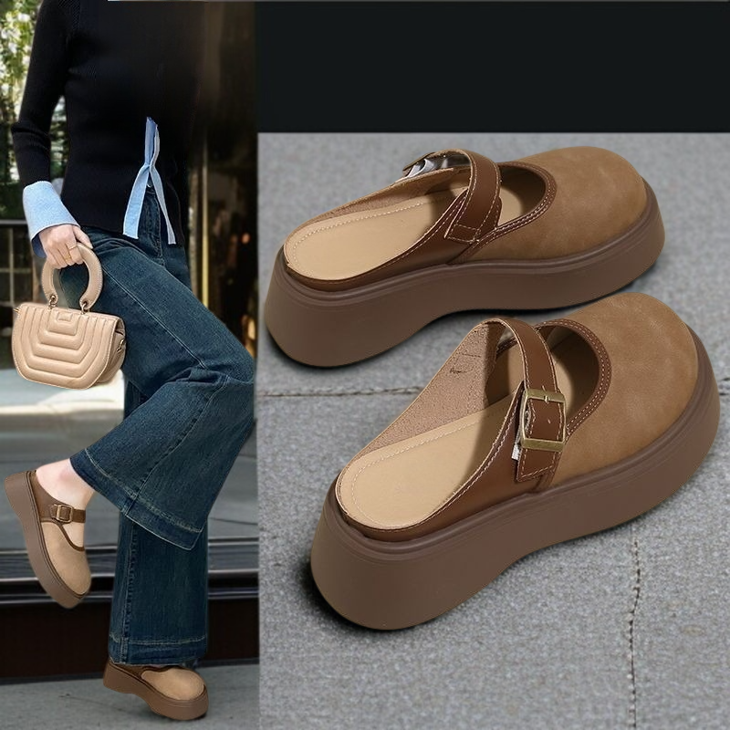 키 작은 복화 키높이 통굽 아웃도어 슬립온 버켄 뮬러 아웃도어 로퍼