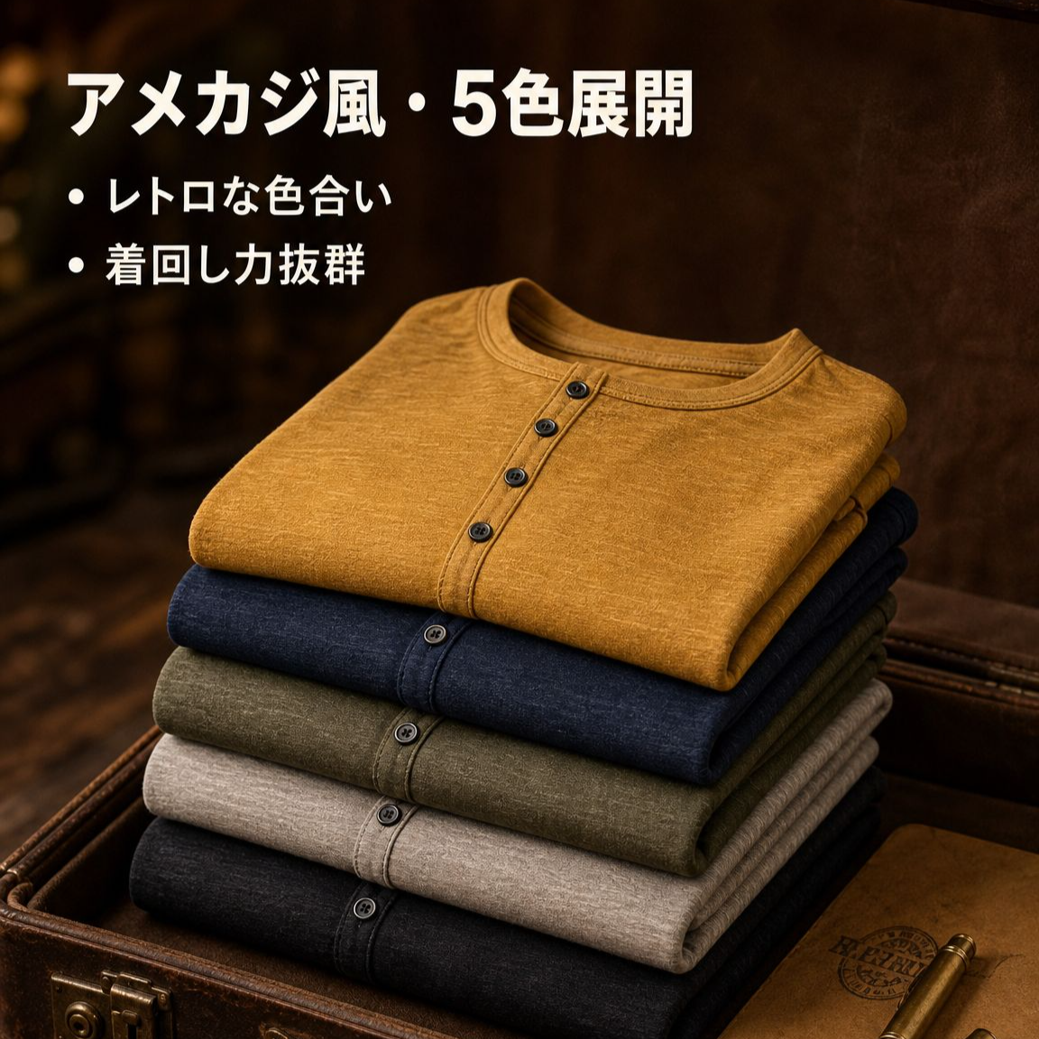 トレンドの着回し長袖Tシャツ