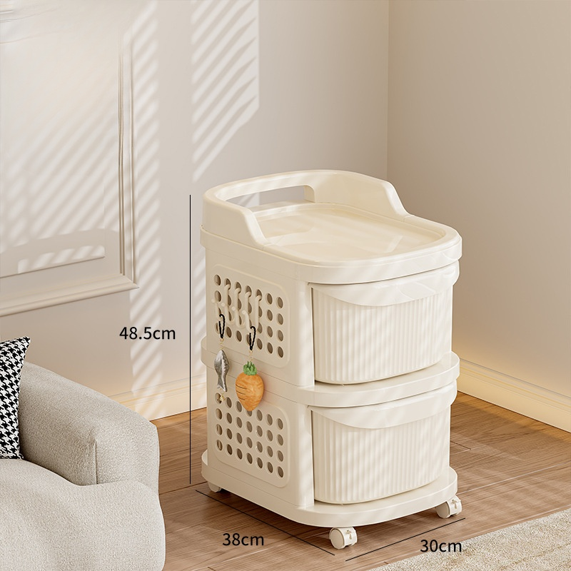 Abnehmbares Snack Regal für Babywagen in Creme