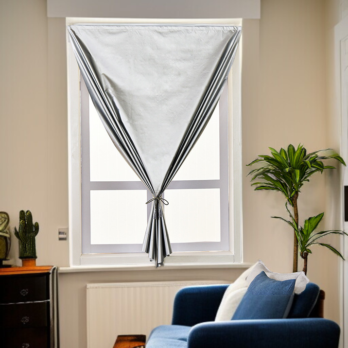 完成品の自己接着遮光カーテン レンタルルーム 寝室 厚手 フローティングウィンドウ 寝室 カーテン ノーパンチ遮光ファブリックカーテン