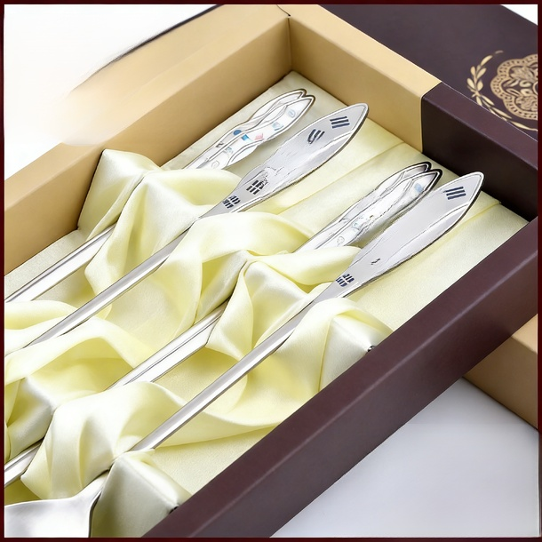 ชุดของขวัญช้อนส้อมลายธงชาติเกาหลี