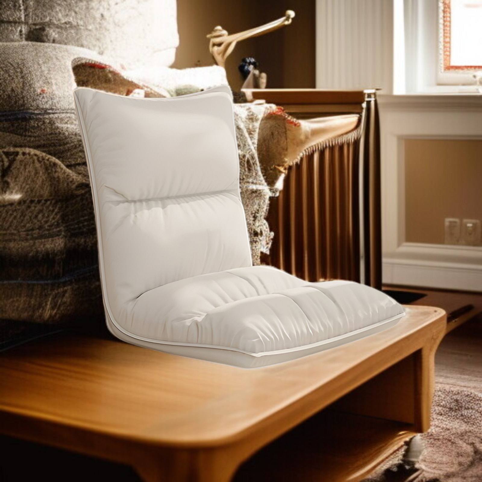 Waterproof and stain-resistant PU leather seat, sofa with six-position angle adjustment, multiple co