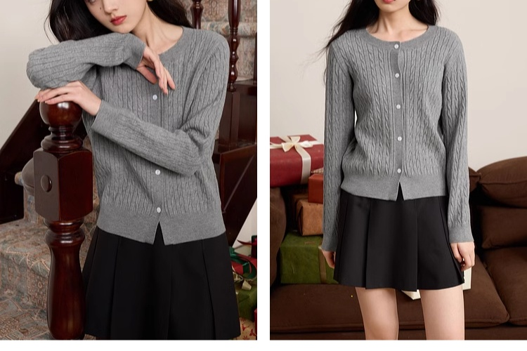 セーターの袖口と裾ディテール