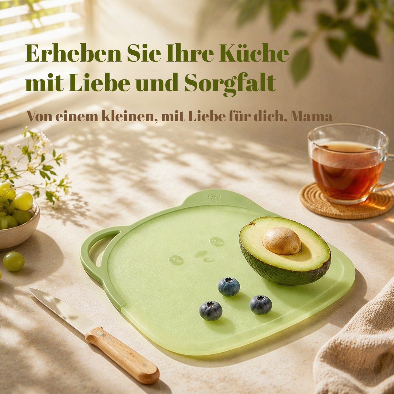 Antibakterielles und schimmelresistentes Kunststoff-Schneidebrett für die Babyküche