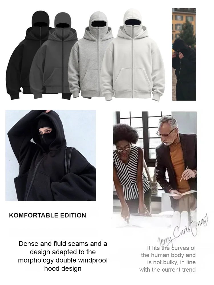 Zip-Up Sports Hooded Outerwear