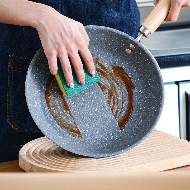 가정용 맥반석 프라이팬 스테이크 계란후라이팬 끈적임없음팬