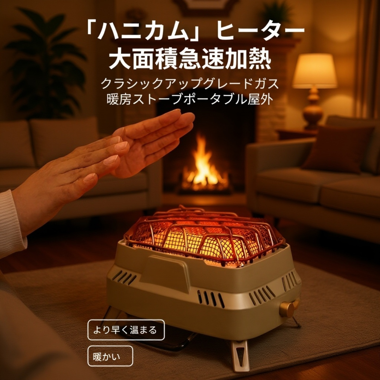 ポータブルカセット暖房ストーブ本体画像