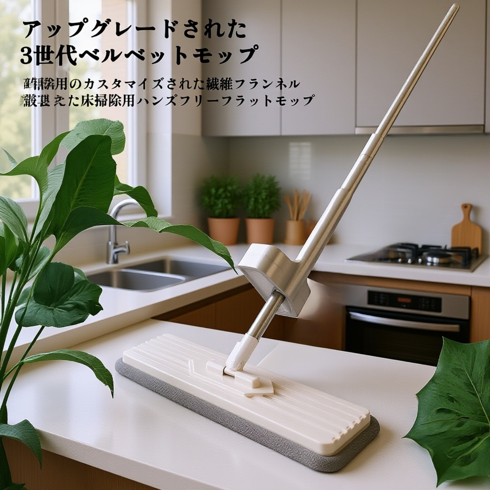 床ふきワイパー 本体 掃除シート付き