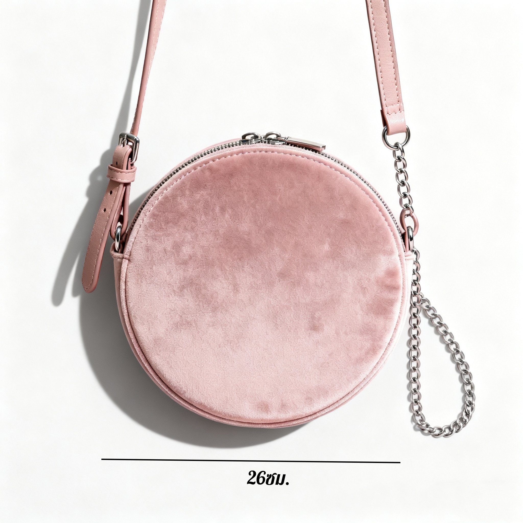 กระเป๋าถือแฟชั่นสีชมพูสำหรับผู้หญิง