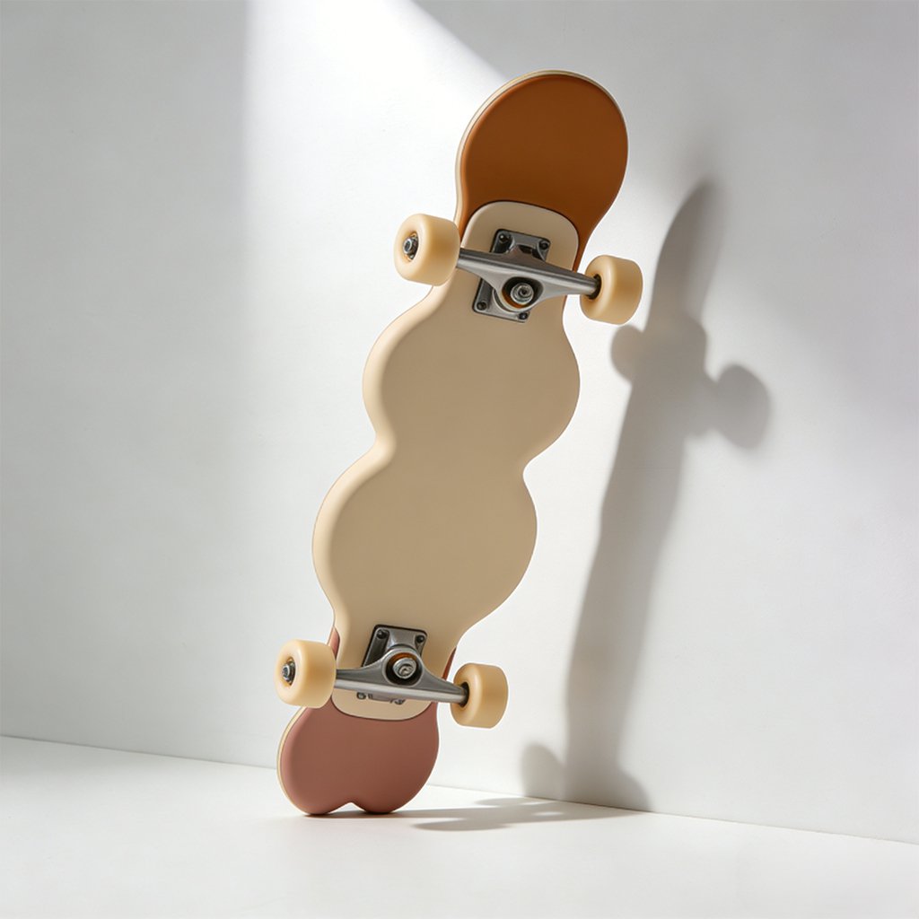 Close-up of beginner skateboard wheels for smooth riding