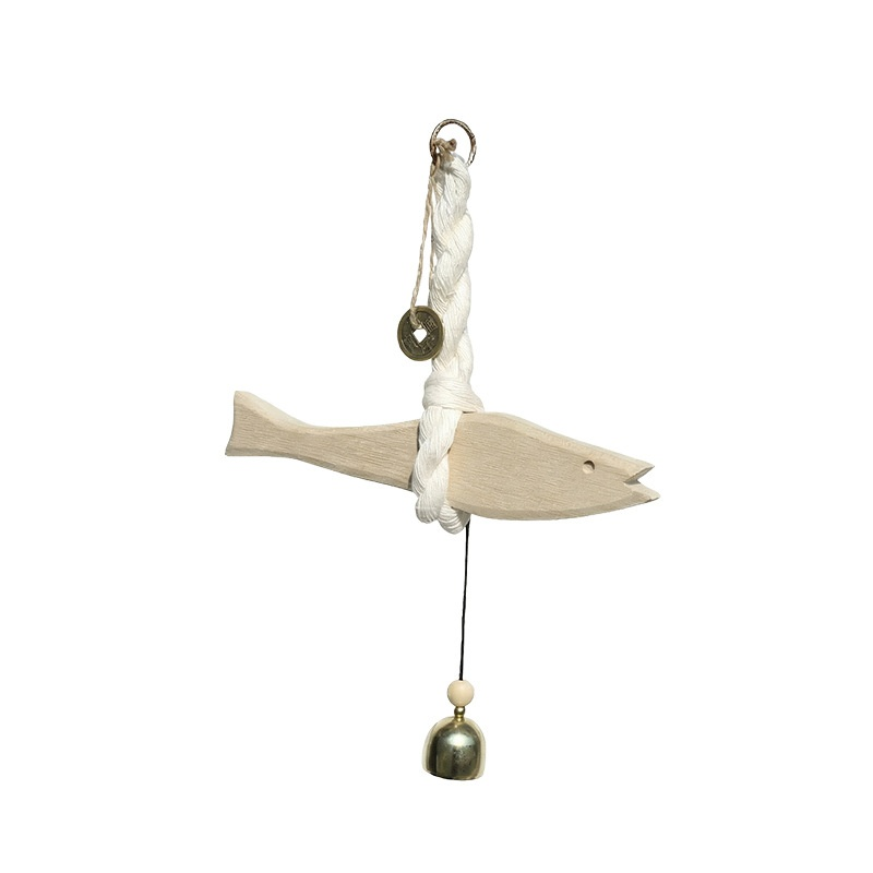 Creative Wooden Fish Wall Decor Bell