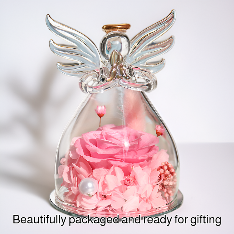 Eternal preserved flowers in angel bouquet