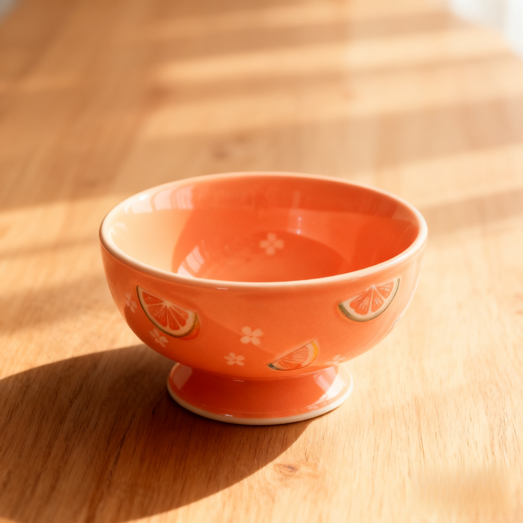 귀여운 오렌지 낙서 디자인 그릇