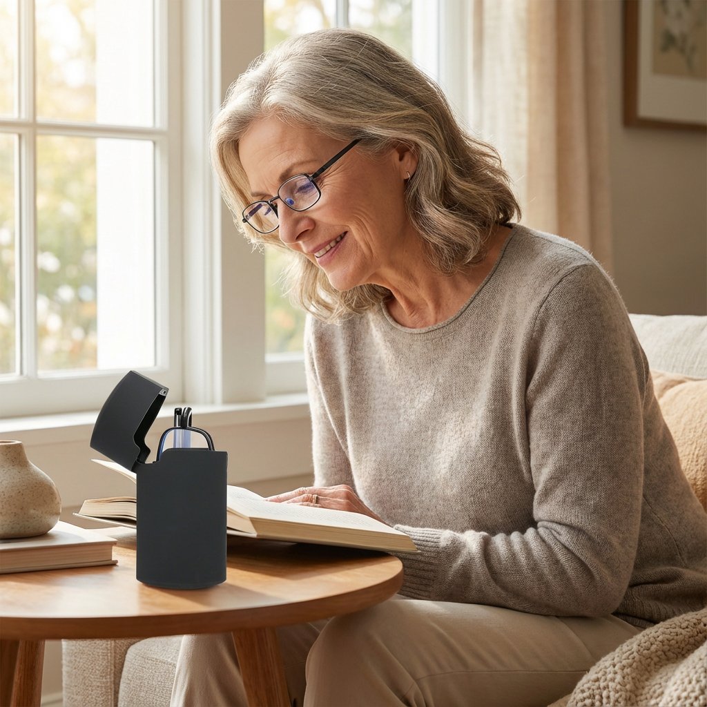 Lentes antirreflejo para adultos mayores, plegables y ligeras, protección para la vista
