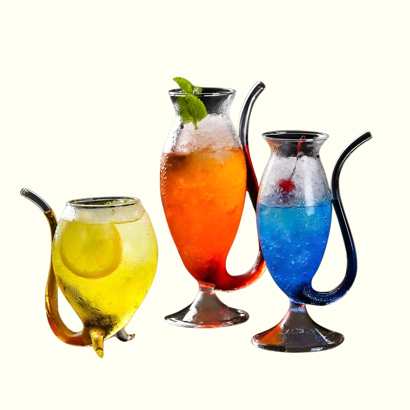 Creative Single-Layer Transparent Curved Drink Cup