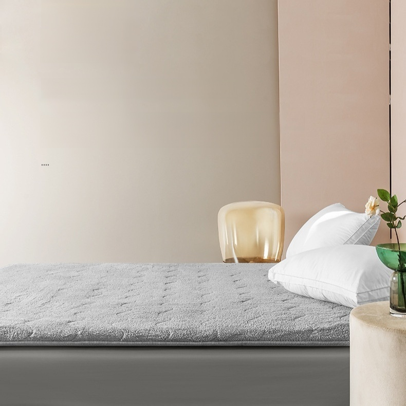 Colchón de felpa de cordero gruesa y cálida