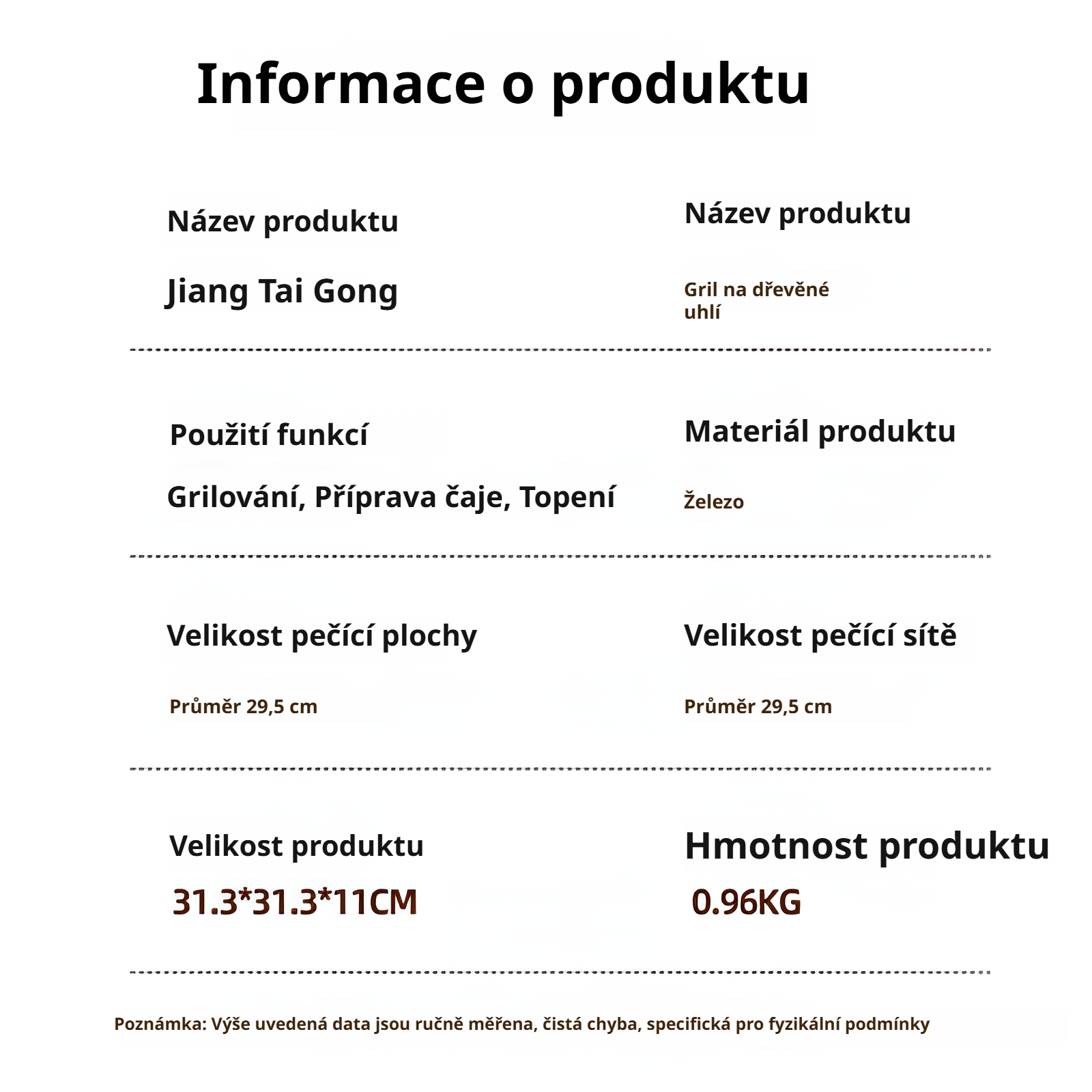 Venkovní gril na dřevěné uhlí, přenosný čajový gril, domácí grilovací sada