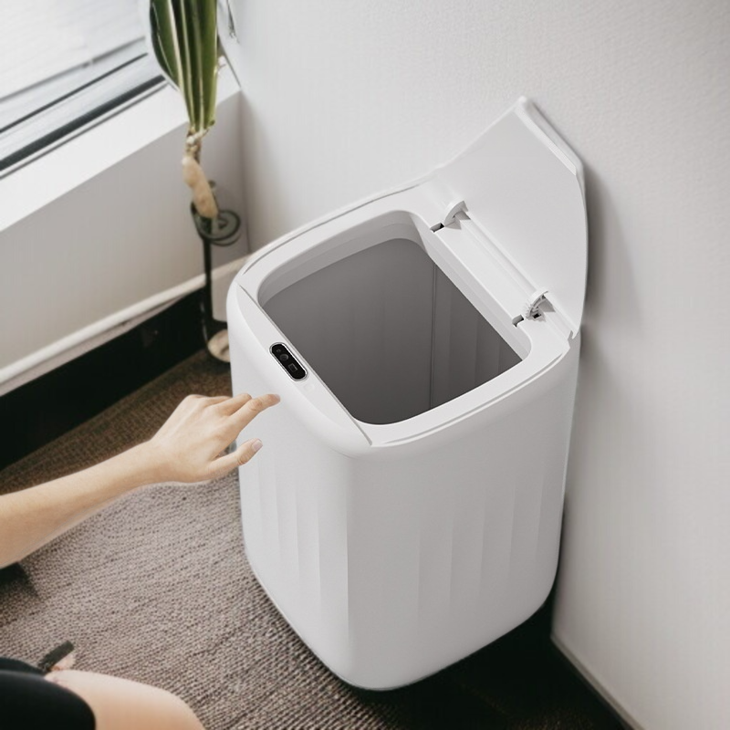 거실 휴지통 전자동 충전 감지 비접촉 휴지통 화장실 발차기 휴지통