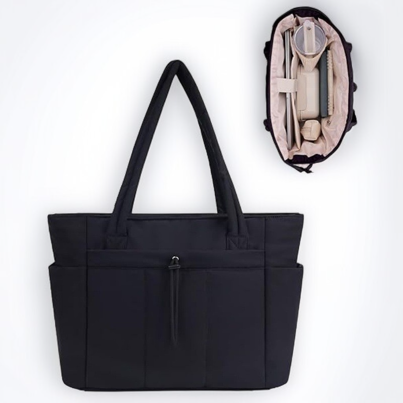 حقيبة تسوق مبطنة عصرية للنساء