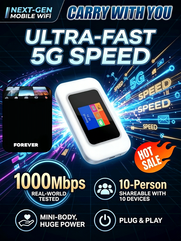 50% OFF⚡️Unlock Unlimited Freedom: Your Ultra-Fast 5G Portable WiFi Solution