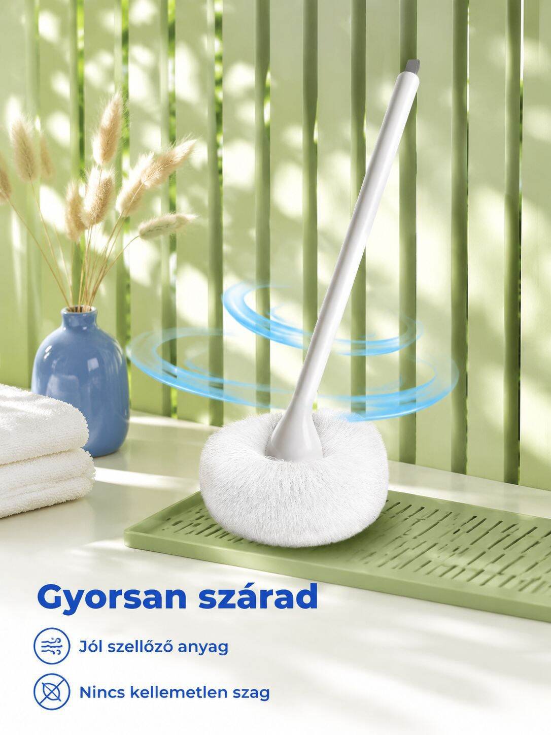 Fürdőszobai tisztítókefe erős sörtékkel
