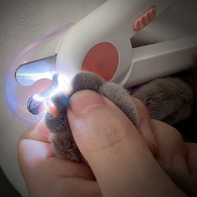 狗狗寵物指甲剪用品 可調發光防血位指甲鉗 貓咪狗狗通用磨甲器 孔徑可調節LED燈光修指甲工具