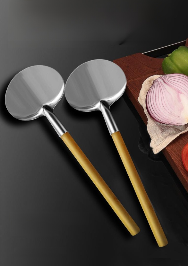 농가 토가 논스틱 냄비와 나무 손잡이 둥근 주걱