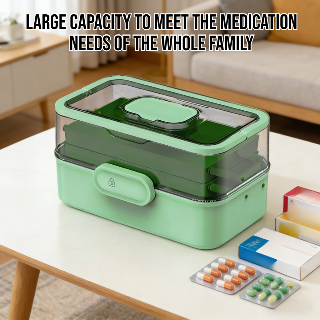 Household multi-layer medicine storage box