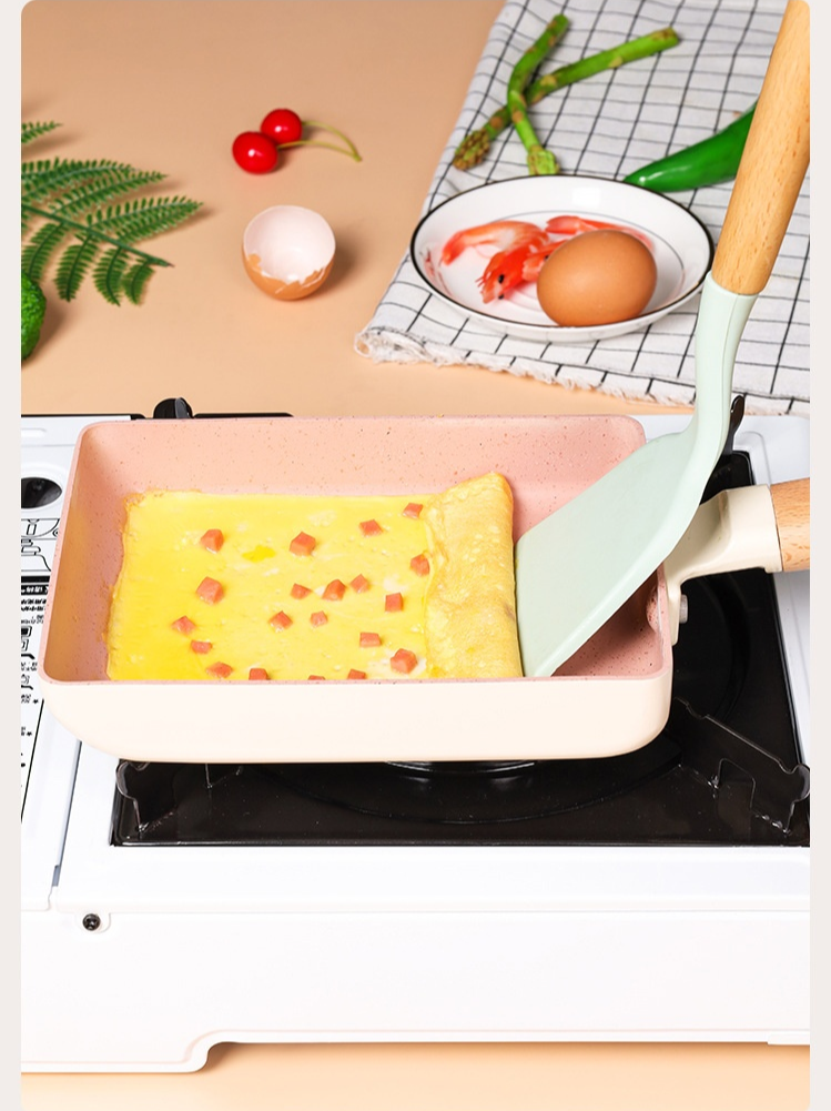 Sartén de piedra médica cuadrada para tamagoyaki y huevos fritos