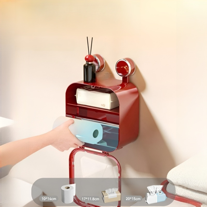 Suction Cup Waterproof Wall-mounted Tissue Box
